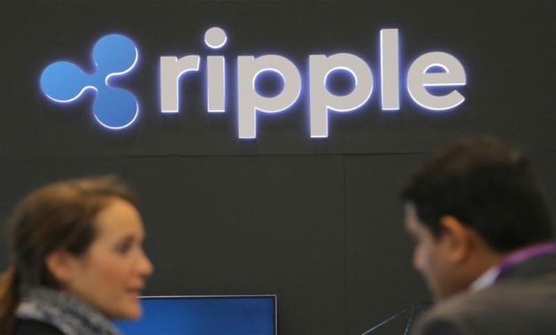 The logo of blockchain company Ripple is seen at the SIBOS banking and financial conference in Toronto, Ontario, Canada October 19, 2017 - REUTERS/Chris Helgren/File photo