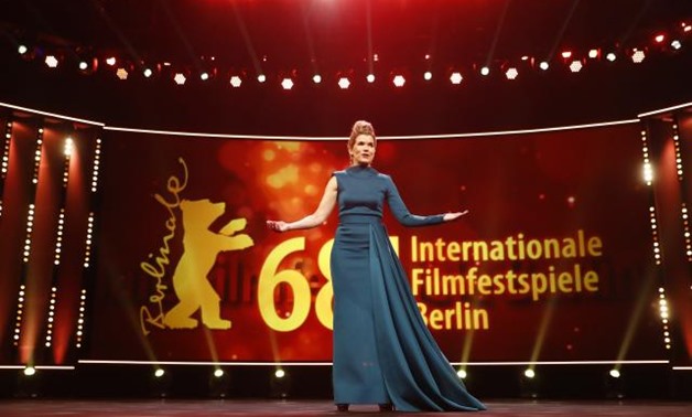 Presenter Anke Engelke during the opening ceremony of the 68th Berlinale International Film Festival in Berlin, Germany, February 15, 2018. REUTERS/Fabrizio Bensch
