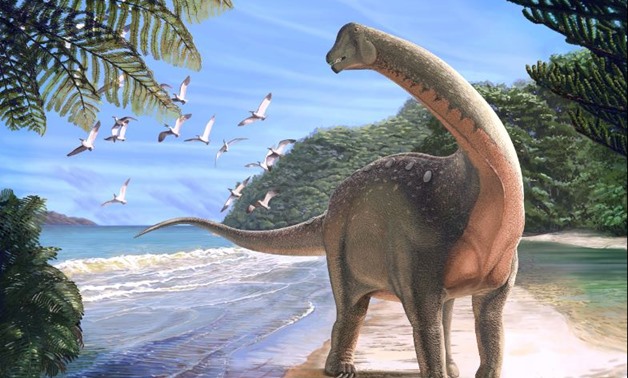 An artist's reconstruction of the Mansourasaurus shahinae - Carnegie Museum of Natural History / Andrew McAfee
