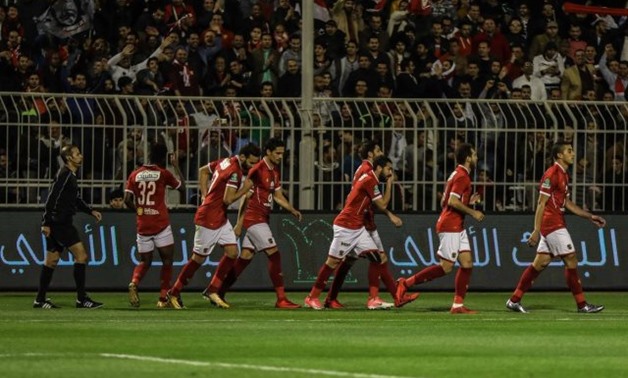 FILE – Al Ahly celebrating with the fans