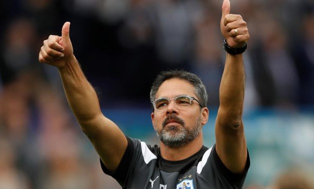 Football Soccer - Premier League - Huddersfield Town vs Newcastle United - Huddersfield, Britain - August 20, 2017 Huddersfield Town manager David Wagner celebrates after the match Action Images via Reuters/Carl Recine
