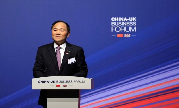 Li Shufu, chairman of Geely Holdings, speaks at the China-UK business forum in Shanghai, China February 2, 2018 - REUTERS/Stringer/File photo