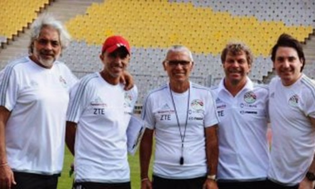 FILE - Egyptian national team’s coaching staff