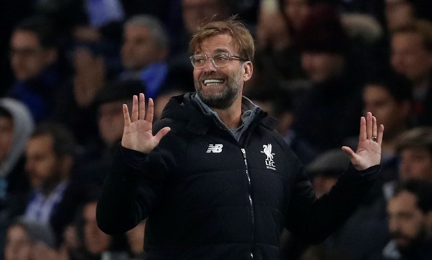 Soccer Football - Champions League Round of 16 First Leg - FC Porto vs Liverpool - Estadio do Dragao, Porto, Portugal - February 14, 2018 Liverpool manager Juergen Klopp gestures Action Images via Reuters/Matthew Childs