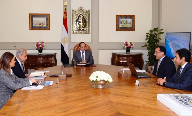 President Abdel Fatah al-Sisi during his meeting with number of ministers, Tuesday, February 27 – Press photo 