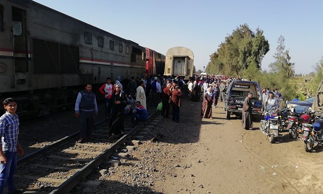Photos of the crashed trains in Beheira on Feb. 28, 2018 - Press photo