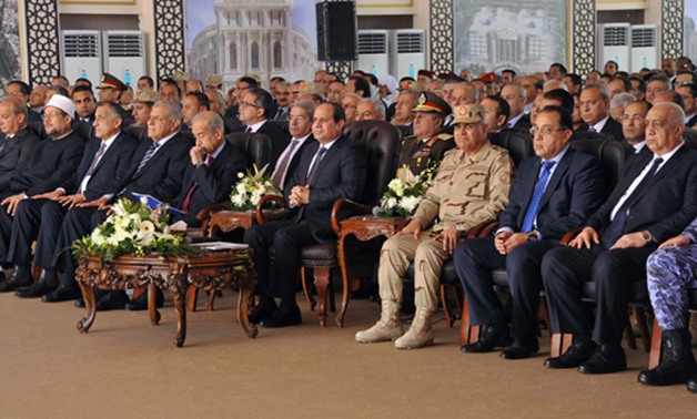resident Abdel Fatah al-Sisi during his speech at the inauguration of El Alalmein City and other projects- press photo