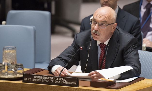 Vladimir Voronkov, Under-Secretary-General of the United Nations Counter-Terrorism Office, addresses the Security Council meeting on threats to international peace and security caused by terrorist acts, November 28 - Press Photo