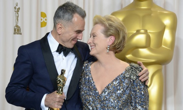 Three-time Oscar winners Daniel Day-Lewis and Meryl Streep -- shown here at the 2013 ceremony -- are once again in the running for Academy Awards
