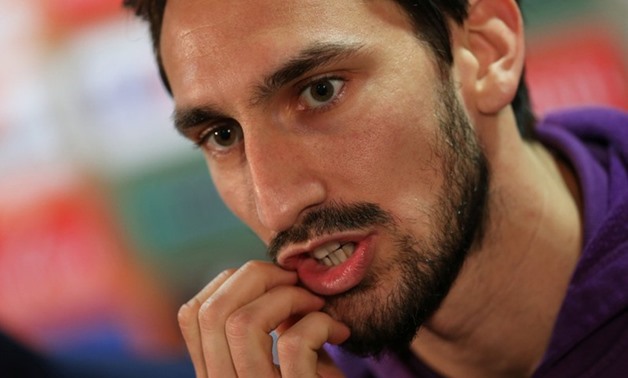 FILE PHOTO: Football Soccer - ACF Fiorentina Press Conference - White Hart Lane, London, England - 24/2/16 - Fiorentina's Davide Astori during the press conference Action Images via Reuters / Matthew Childs Livepic /File Photo
