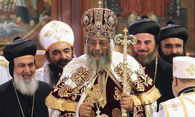 Pope Tawadros II of Alexandria and Patriarch of Saint Mark Diocese - FILE