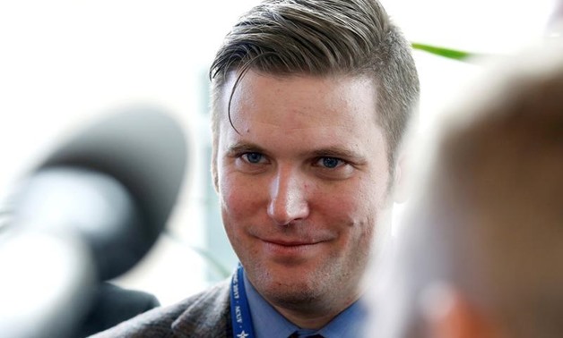FILE PHOTO: Richard Spencer, a leader and spokesperson for the so-called alt-right movement, speaks to the media at the Conservative Political Action Conference (CPAC) in National Harbor, Maryland, U.S., February 23, 2017. REUTERS/Joshua Roberts 