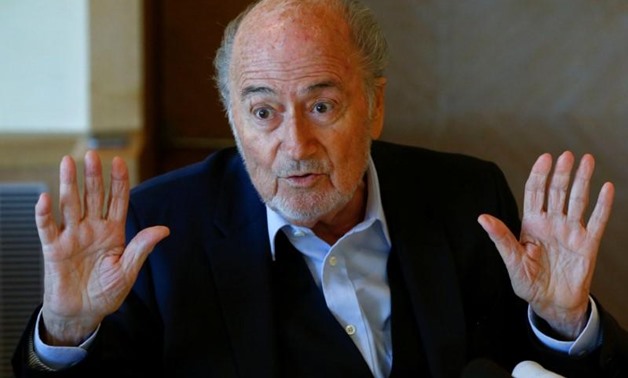Former FIFA President Sepp Blatter gestures during an interview in Zurich, Switzerland April 21, 2017. REUTERS/Arnd Wiegmann
