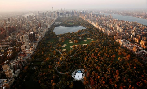 FILE PHOTO: Central Park above the southern portion of the Manhattan borough of New York, U.S., November 2, 2016. REUTERS/Lucas JacksoN/File Photo
