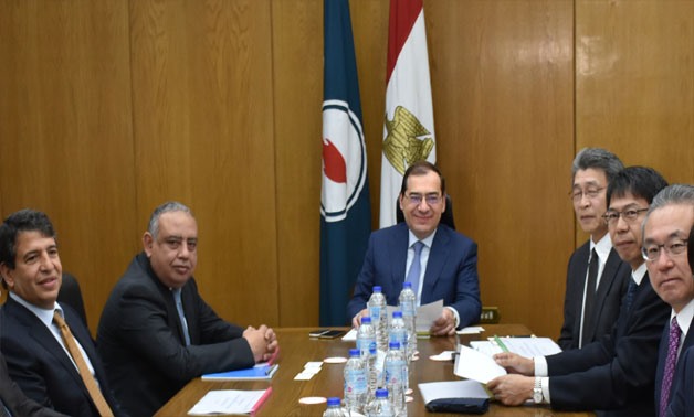 Petroleum Minister Tarek el-Molla during his meeting with representatives of Toyota company - Press photo 