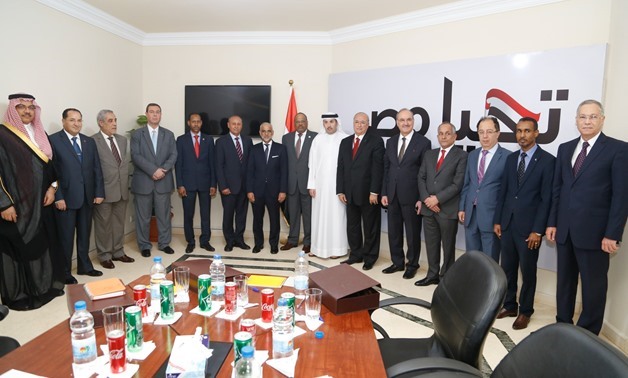 President Abdel Fatah al-Sisi’s campaign headed by Ambassador Mahmoud Karem holds a meeting with 18 Arab ambassadors to review the preparations of the upcoming presidential election – Press Photo 