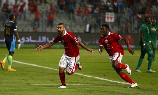 Football Soccer - CAF African Champions League - Egypt's Al Ahly v Tanzania's Young Africans - Borg El Arab Stadium, Alexandria, Egypt - 20/4/2016 - Abdallah El Said of Egypt's Al Ahly celebrates his goal. REUTERS/Amr Abdallah Dalsh Picture Supplied by Ac