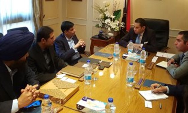 Part of the meeting between Minister of Public Enterprise and a delegation from the Indian Mahindra Group - Khaled Badwi / Press photo