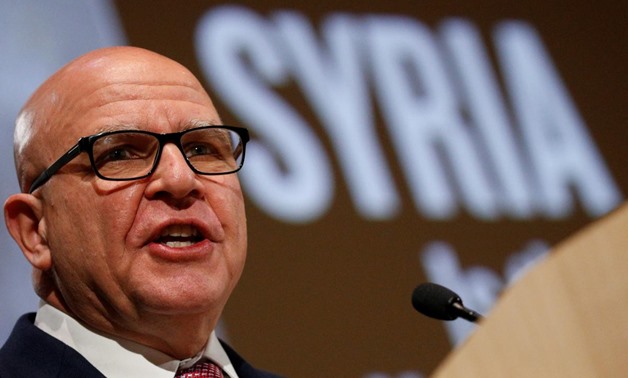National Security Adviser H.R. McMaster speaks at the United States Holocaust Memorial Museum in Washington, U.S., March 15, 2018. REUTERS/Brendan McDermid
