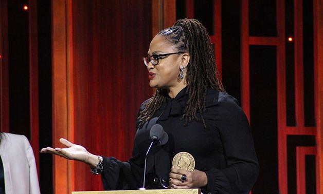 Ava DuVernay accepting her award at the The 76th Annual Peabody Awards Ceremony at Wall Street, May 13, 2017 - Stephanie Moreno/Flickr.