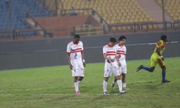 FILE – Zamalek players feel dejected after CAF Confederation Cup’s elimination 