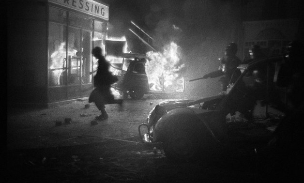 Students and security forces clash in Paris's Latin Quarter during the night of 10-11 May, 1968 - AFP

