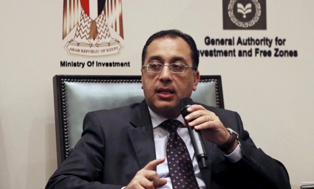 Egypt's Housing Minister Mostafa Madbouly talks at Egypt Mega Projects MEED Conference in Cairo, Egypt - FILE 
