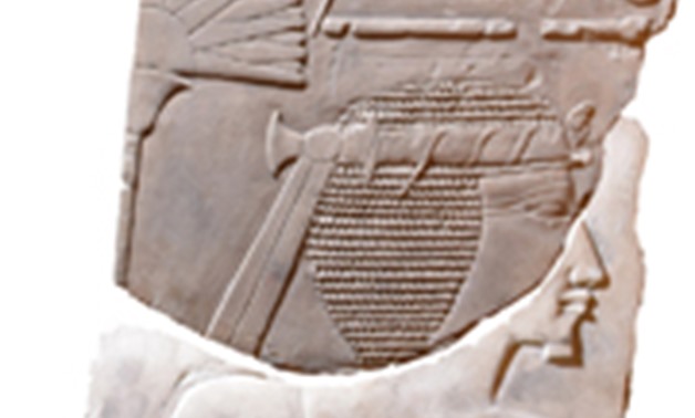 Discovered depiction of the Egyptian ruler Hatshepsut at Swansea University, Mar. 23, 2018 -Photo courtesy of the press office of Swansea University. 