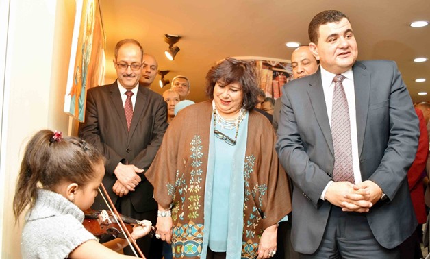 Minister of Culture, Ines AbdelDayem at the opening ceremony of three new halls at Dar El Kotob, -Photo courtesy of official statement by Ministry of Culture.