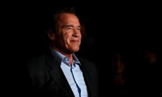 FILE PHOTO: Actor Arnold Schwarzenegger poses at a premiere for "The 15:17 to Paris" in Burbank, California, U.S., February 5, 2018. REUTERS/Mario Anzuoni.