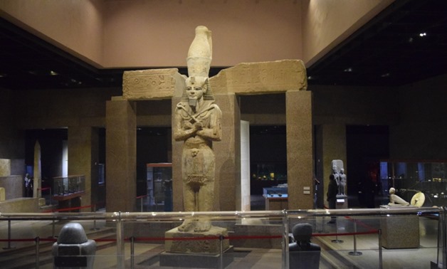 Sandstone statue of Ramses II at the entrance to the Nubia Museum in Aswan - Egypt today/ Walaa Ali