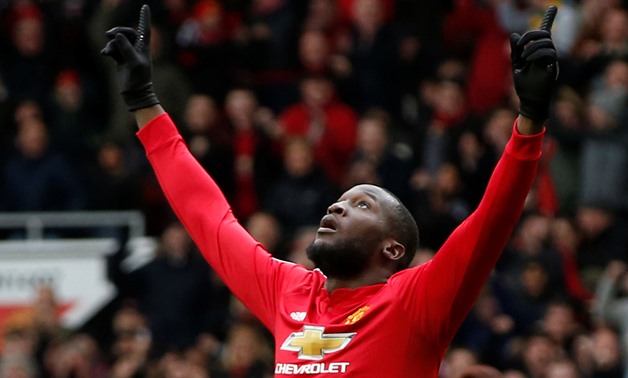 Soccer Football - Premier League - Manchester United vs Swansea City - Old Trafford, Manchester, Britain - March 31, 2018 Manchester United's Romelu Lukaku celebrates scoring their first goal REUTERS/Andrew Yates
