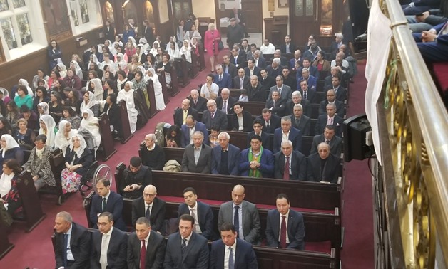 Egypt's Ambassador to the UK, Nasser Kamel, takes parts in the Easter celebrations of the Egyptian Church in London, April 8, 2018 - Egypt Today
