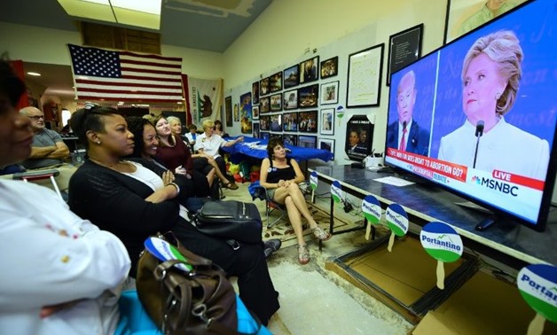 Americans gathered to watch the final presidential debate ahead of 2016 US election that Donald Trump went on to win