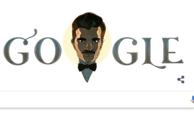 Screenshot for a doodle by Google of the late prominent Omar El-Sherif. 
