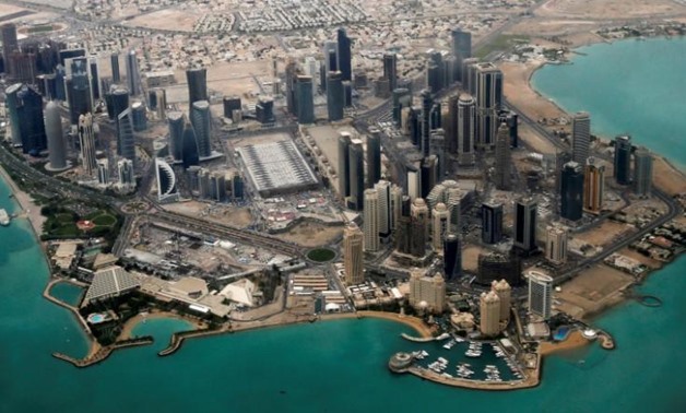 FILE: An aerial view of Doha's diplomatic area March 21, 2013 - REUTERS