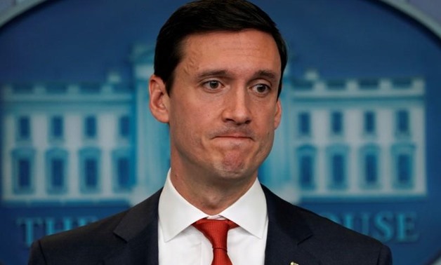 FILE PHOTO: Tom Bossert, homeland security adviser to President Donald Trump, holds a press briefing to publicly blame North Korea for unleashing the so-called WannaCry cyber attack at the White House in Washington, U.S., December 19, 2017. REUTERS/Kevin 