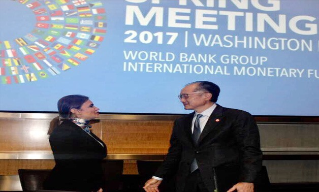 Sahar Nasr meets with World's Bank in the African Group's ministeral meeting on the sidelines of the World Bank Group and International Monetary Fund spring meetings in Washington D.C.