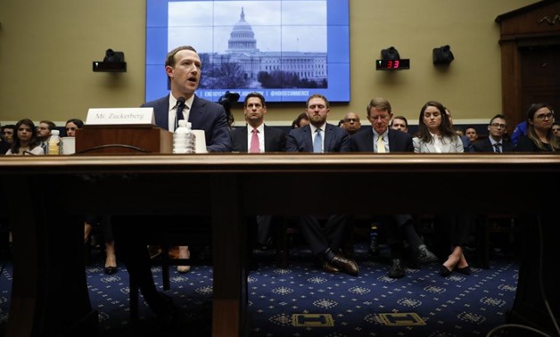 Facebook CEO Mark Zuckerberg testifies before a House Energy and Commerce Committee hearing regarding the company’s use and protection of user data on Capitol Hill in Washington, U.S., April 11, 2018. REUTERS/Aaron P. Bernstein
