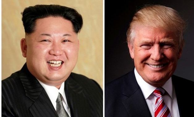 A combination photo shows a Korean Central News Agency (KCNA) handout of Kim Jong Un released on May 10, 2016, and Donald Trump posing for a photo in New York City, U.S., May 17, 2016. REUTERS/KCNA handout via Reuters/File Photo & REUTERS/Lucas Jackson/Fi
