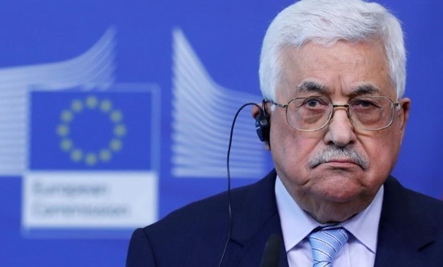 Palestinian President Mahmoud Abbas (L) holds a news conference after a meeting with European Union foreign policy chief Federica Mogherini in Brussels, Belgium, March 27, 2017. REUTERS/Yves Herman
