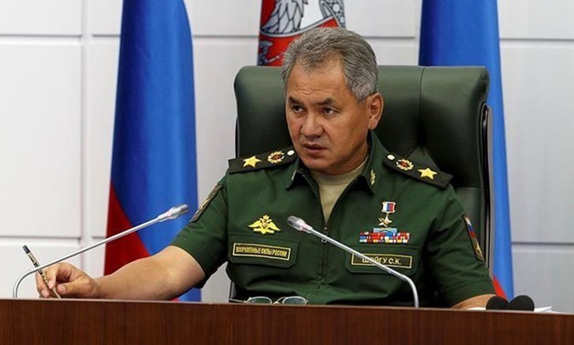 Russian Defence Minister Sergei Shoigu chairs a meeting on Syria at the Defence Ministry in Moscow