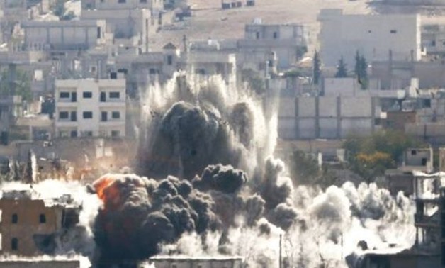 An explosion following an airstrike on the Syrian town of Kobani | Photo: Reuters
