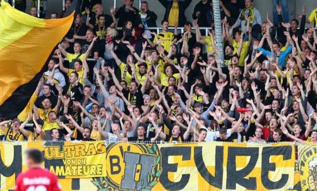 FILE – Borussia Dortmund fans 