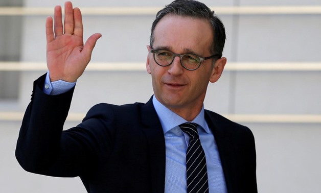 German Foreign Minister Heiko Maas waves upon his arrival to meet with Palestinian President Mahmoud Abbas meets in Ramallah, in the occupied West Bank March 26, 2018. REUTERS/Mohamad Torokman/File Photo