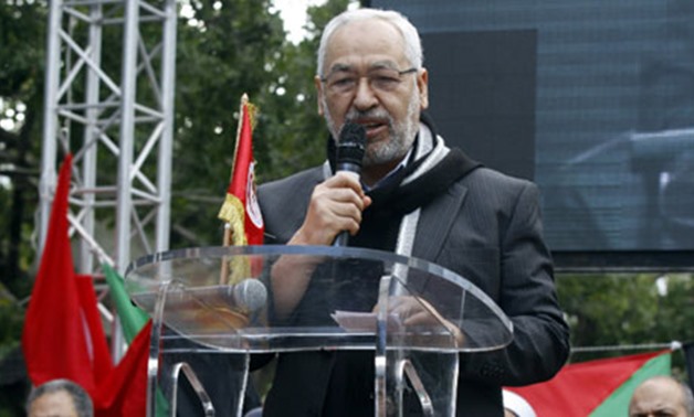 Rached Ghannouchi, leader of the Islamist Nahda movement, Tunisia's main Islamist political party, speaks during a demonstration in Tunis on February 16, 2013 (Photo: Reuters)