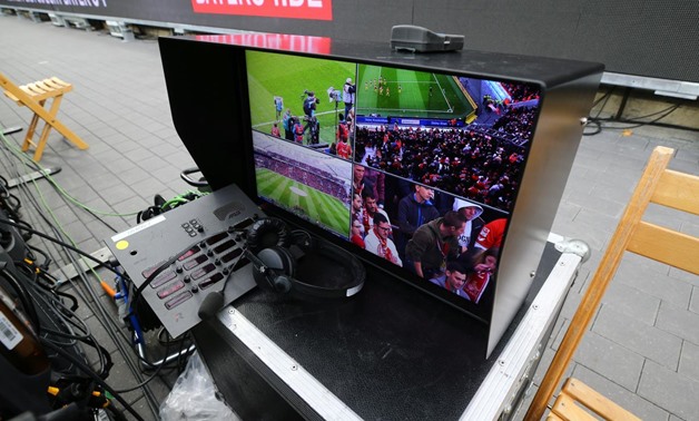  Germany - October 28, 2017 General view of the Video Assistant Referee equipment before the match REUTERS/Wolfgang Rattay