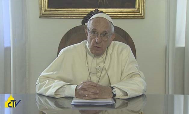 Screen shot of the Pope Francis' video