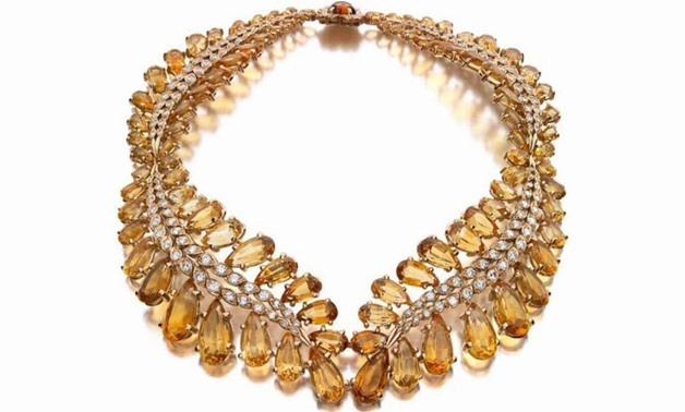  Queen Narriman Sadek's Stolen necklace  - Courtesy of Sotheby’s