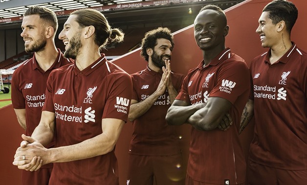 Liverpool players with their new Home Kit – Courtesy of Liverpool’s official website